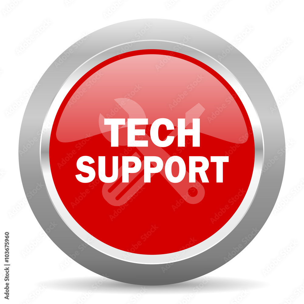 technical support red metallic chrome web circle glossy icon technical support red metallic chrome web circle glossy icon
