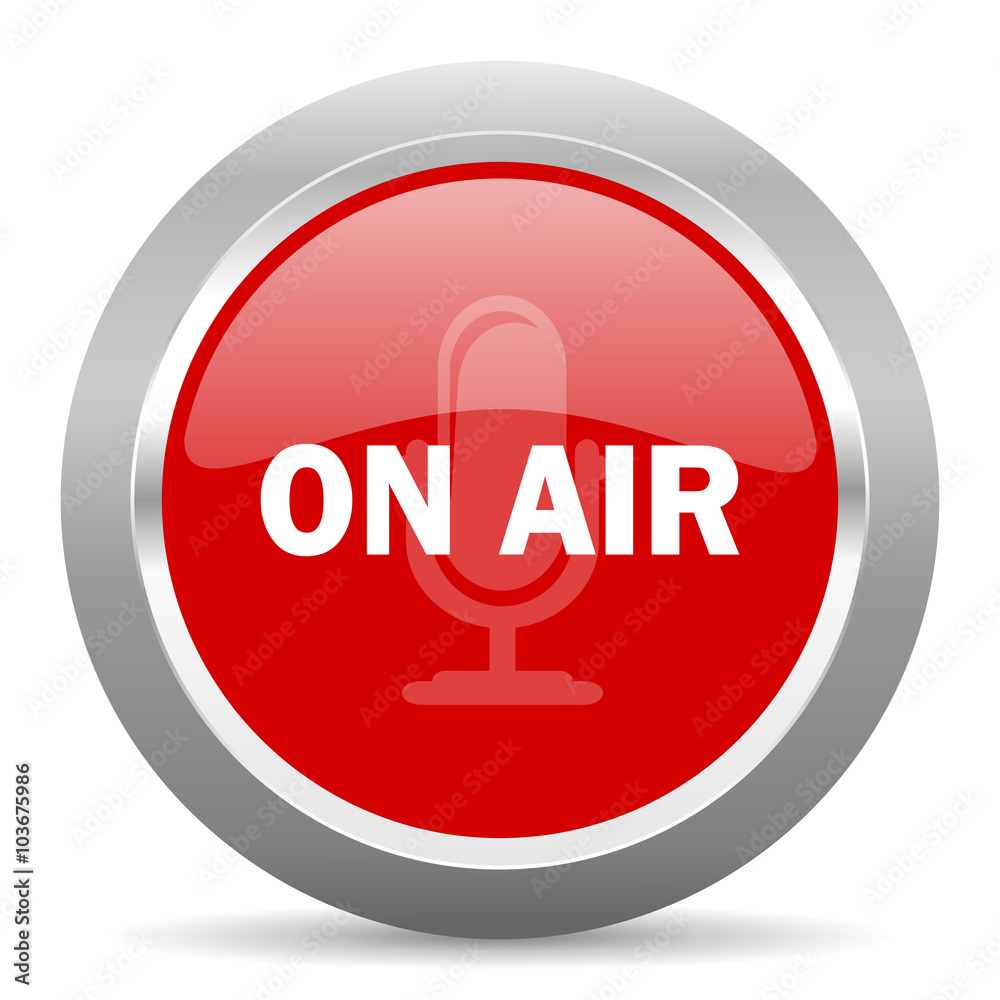 on air red metallic chrome web circle glossy icon on air red metallic chrome web circle glossy icon