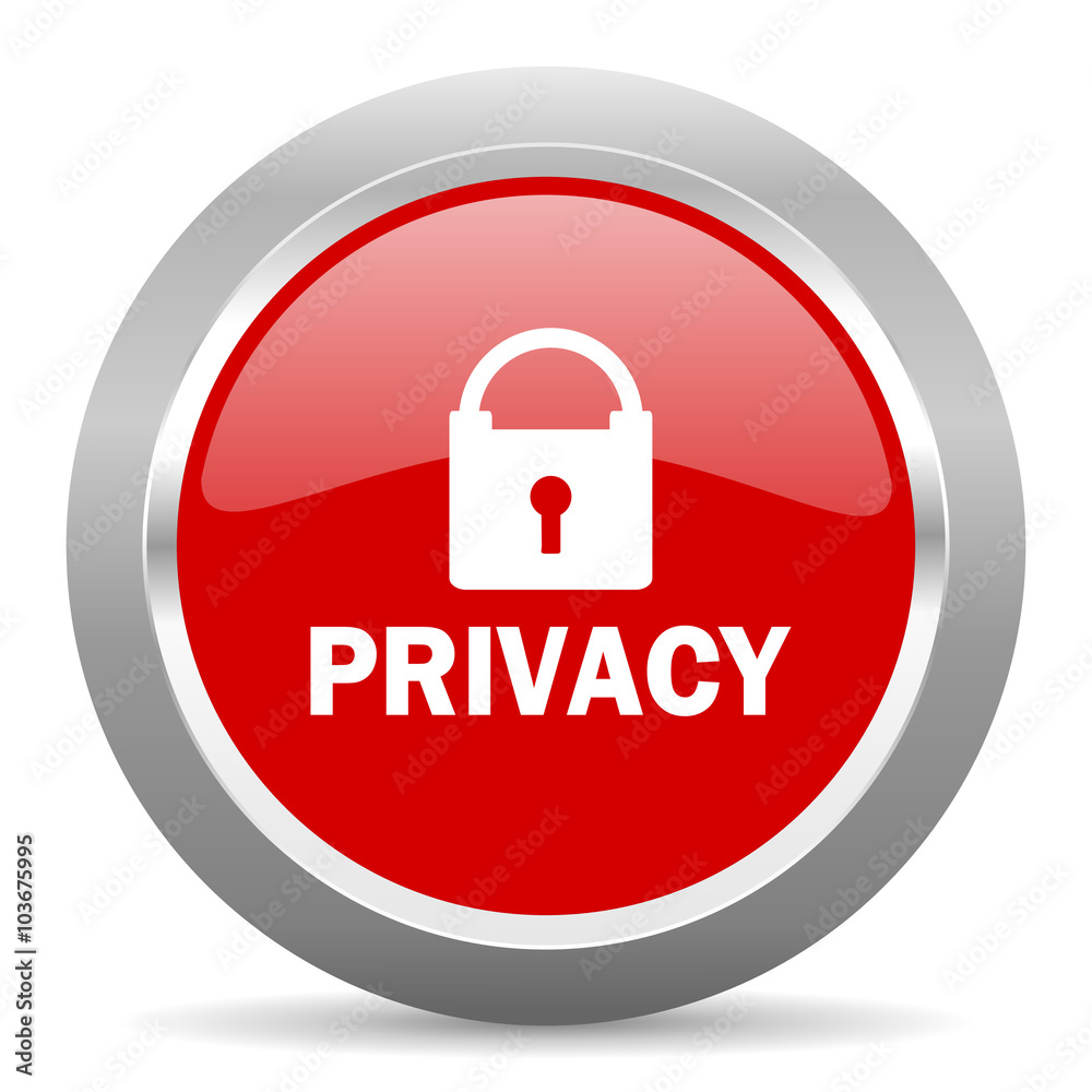 privacy red metallic chrome web circle glossy icon privacy red metallic chrome web circle glossy icon