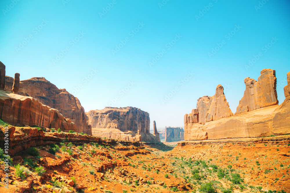 Park Avenue overview at the Arches National park