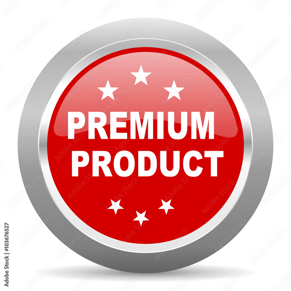 premium product red metallic chrome web circle glossy icon premium product red metallic chrome web circle glossy icon
