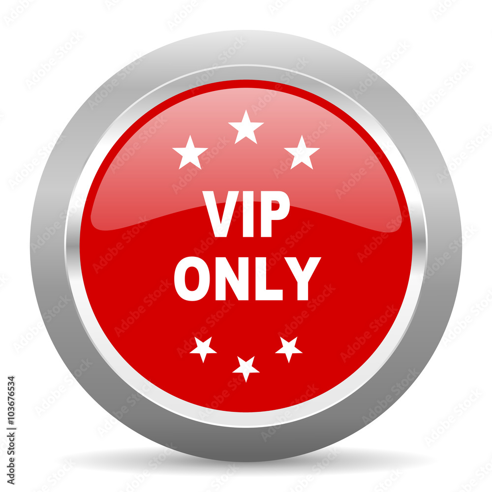 vip only red metallic chrome web circle glossy icon vip only red metallic chrome web circle glossy icon