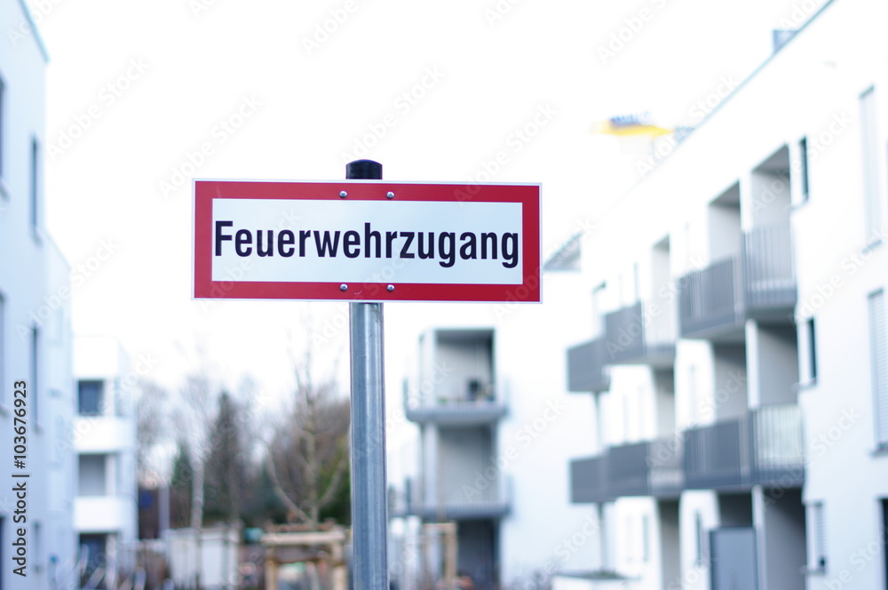 Fototapeta premium Feuerwehrzugang