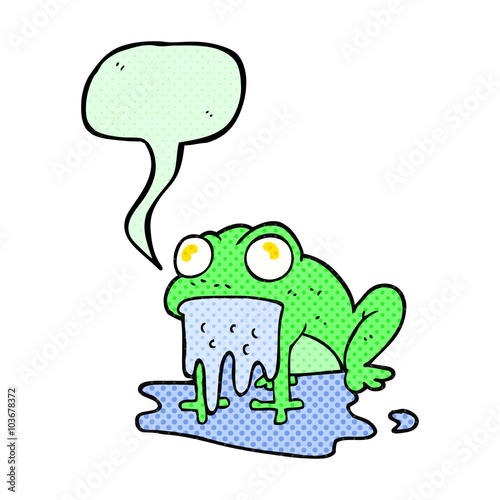 comic book speech bubble cartoon gross little frog