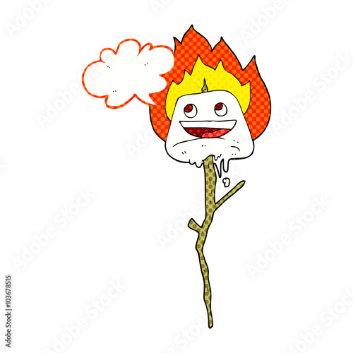 comic book speech bubble cartoon toasted marshmallow
