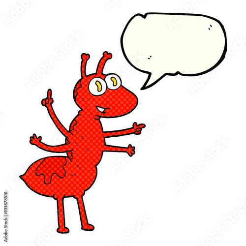 comic book speech bubble cartoon ant