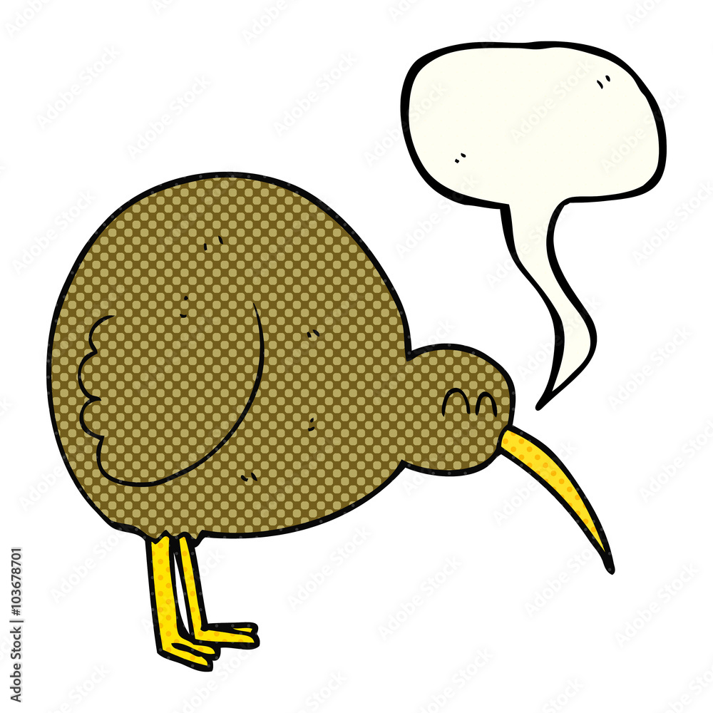 comic book speech bubble cartoon kiwi bird comic book speech bubble cartoon kiwi bird