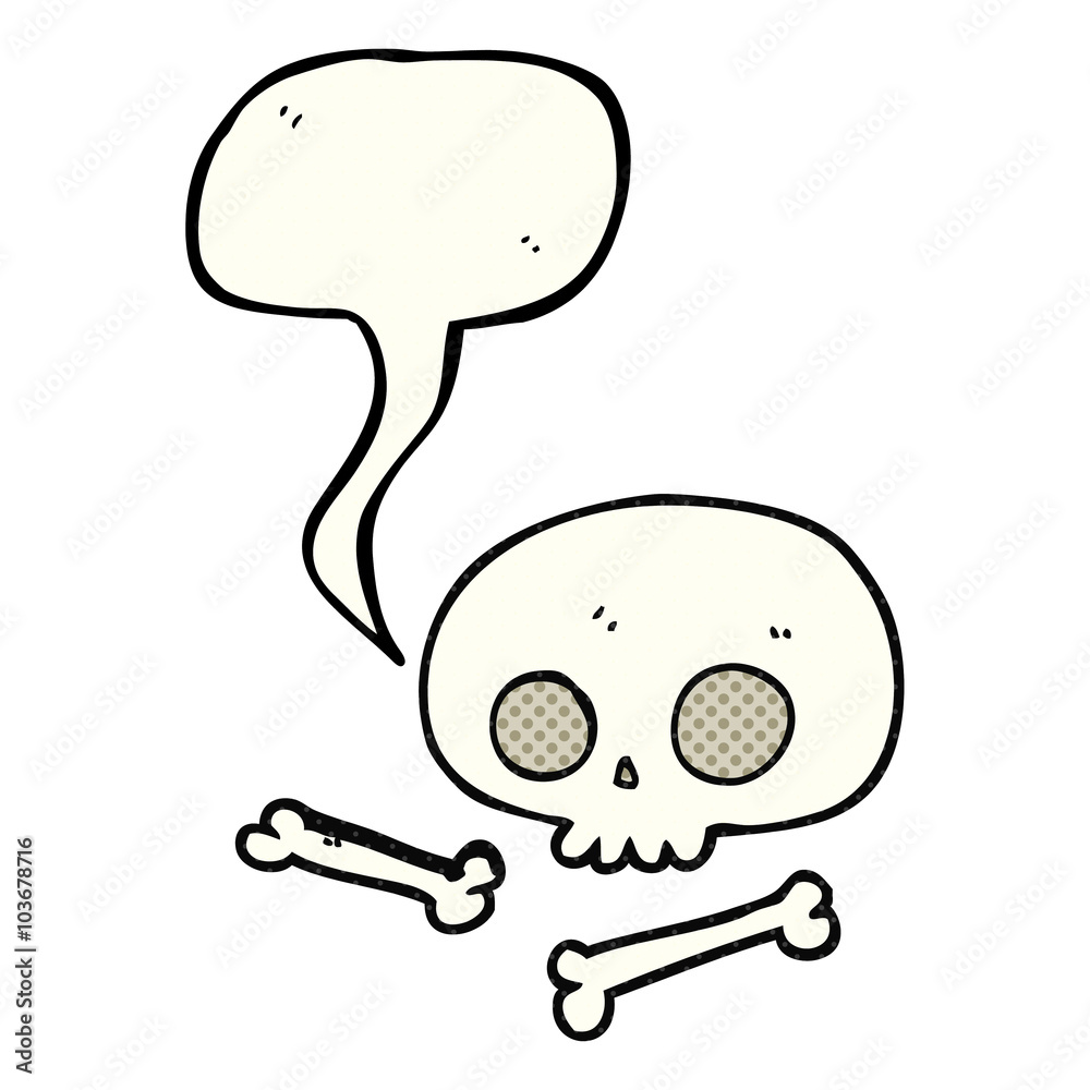 comic book speech bubble cartoon skull and bones comic book speech bubble cartoon skull and bones