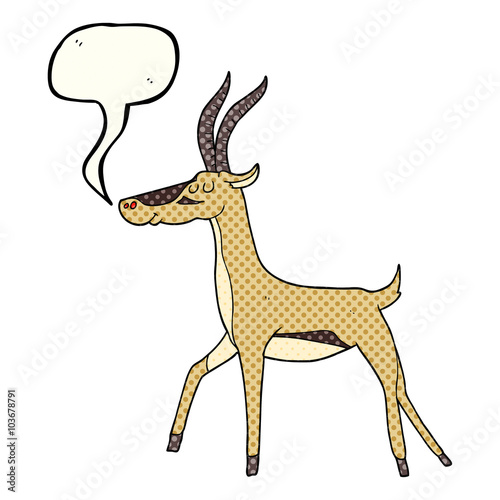 comic book speech bubble cartoon gazelle © lineartestpilot