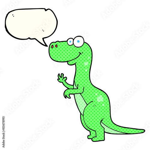 comic book speech bubble cartoon dinosaur