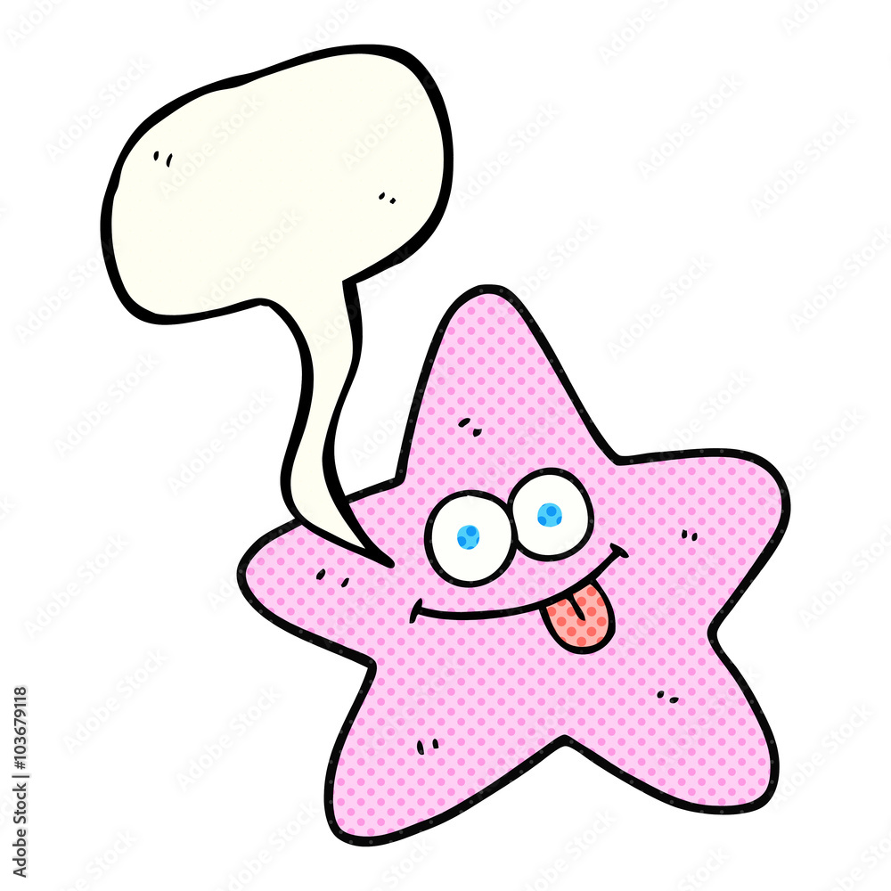 comic book speech bubble cartoon starfish comic book speech bubble cartoon starfish