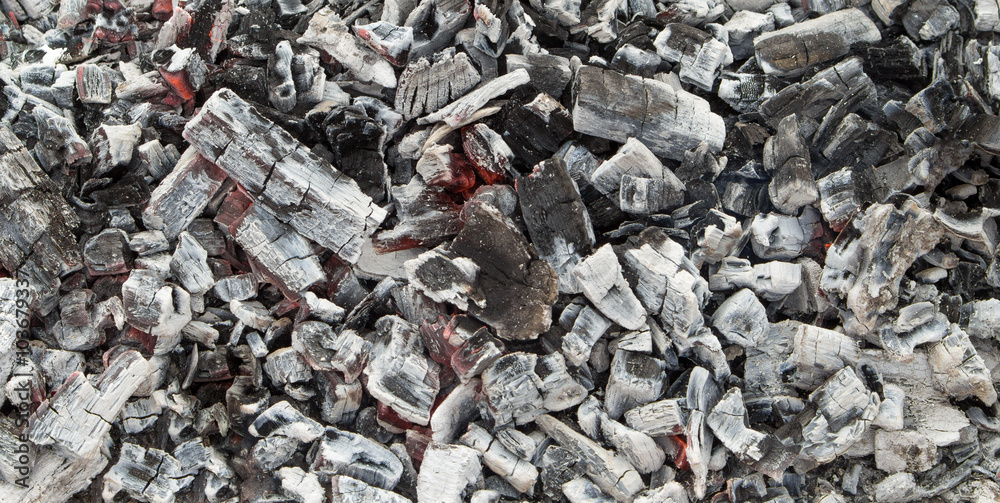Black and red, gray charcoal wood, background Black and red, gray charcoal wood, background
