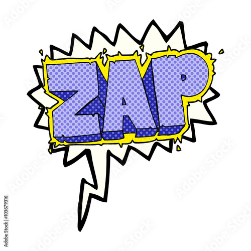 comic book speech bubble cartoon zap symbol