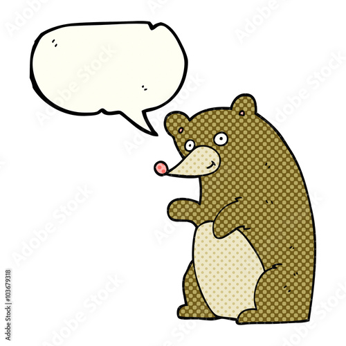 comic book speech bubble cartoon bear