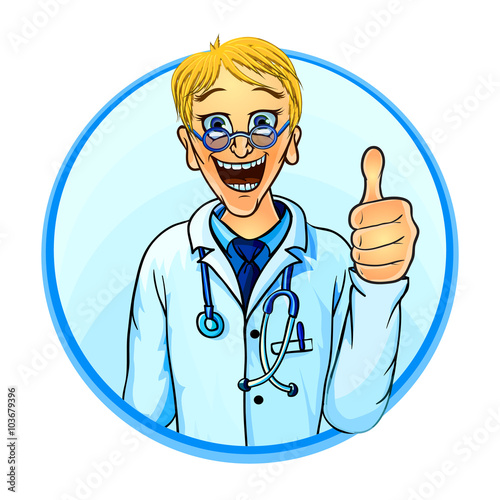 Vector image of a doctor