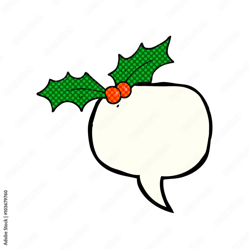comic book speech bubble cartoon christmas holly comic book speech bubble cartoon christmas holly
