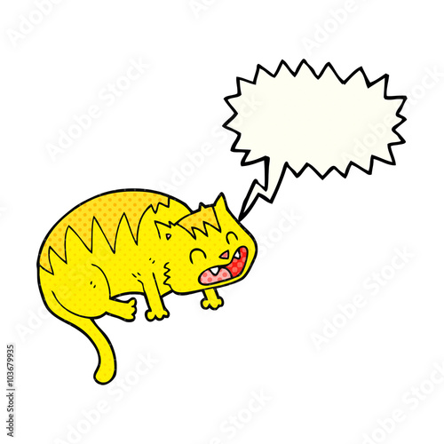 comic book speech bubble cartoon cat