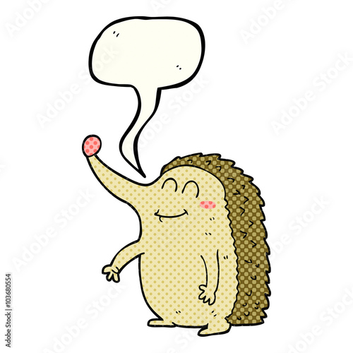 comic book speech bubble cartoon hedgehog