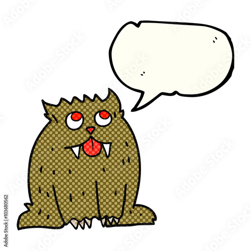 comic book speech bubble cartoon beast
