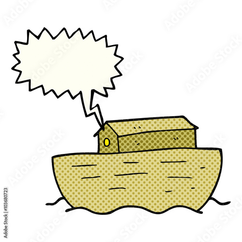 comic book speech bubble cartoon noah's ark