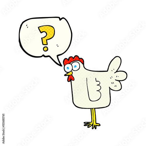 comic book speech bubble cartoon confused chicken