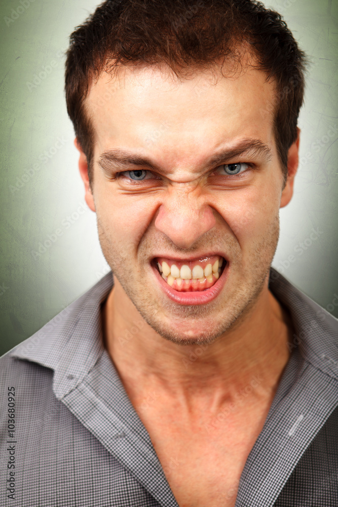 Face of angry furious man Face of angry furious man