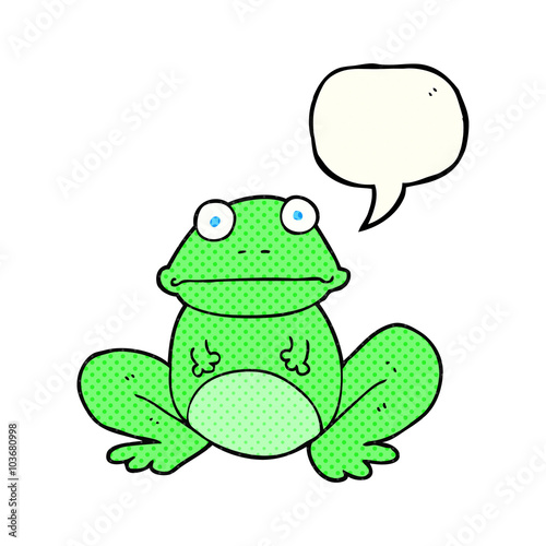 comic book speech bubble cartoon frog