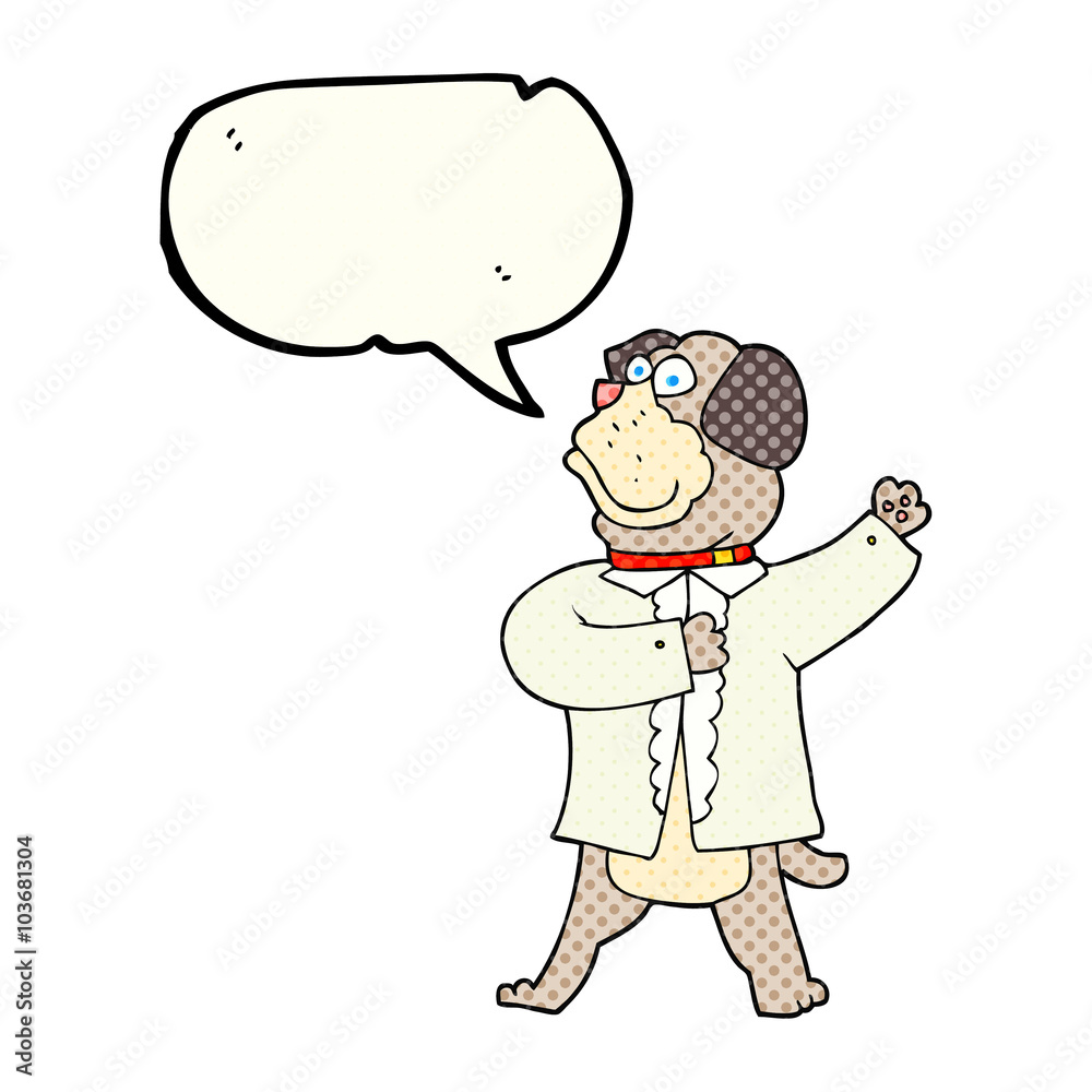 comic book speech bubble cartoon dog in shirt comic book speech bubble cartoon dog in shirt