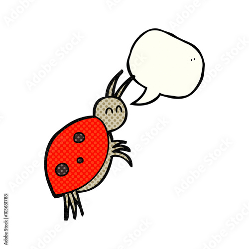 comic book speech bubble cartoon ladybug