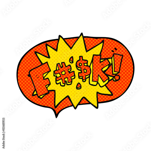 comic book speech bubble cartoon swearword
