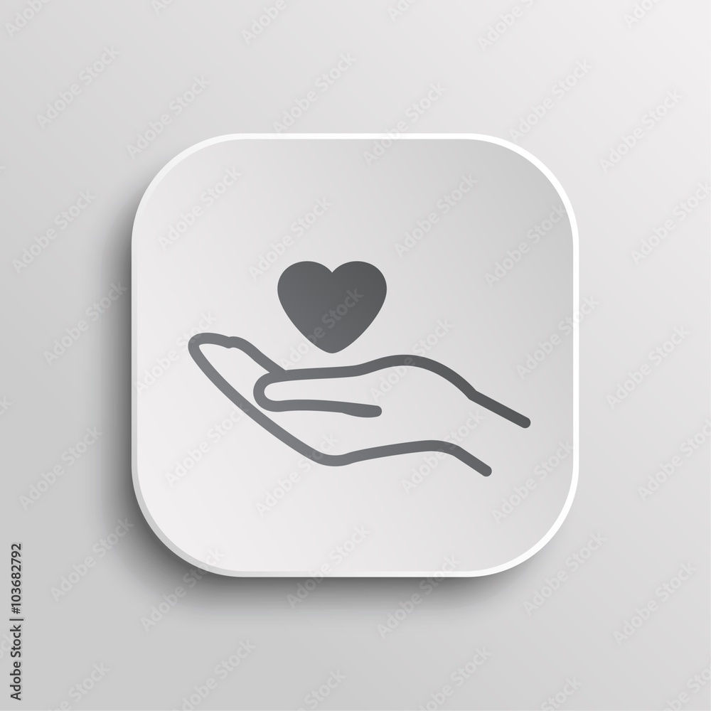 Pictograph of heart in hand Pictograph of heart in hand