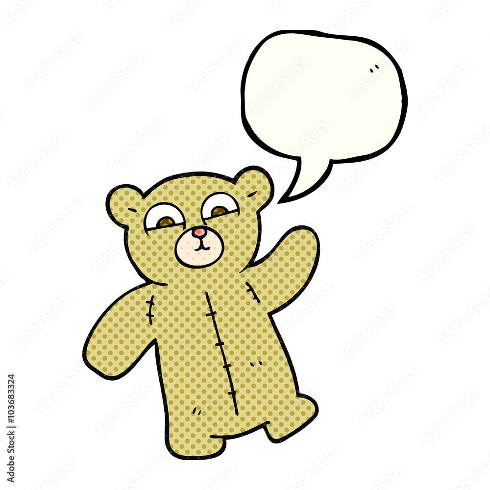 comic book speech bubble cartoon teddy bear comic book speech bubble cartoon teddy bear