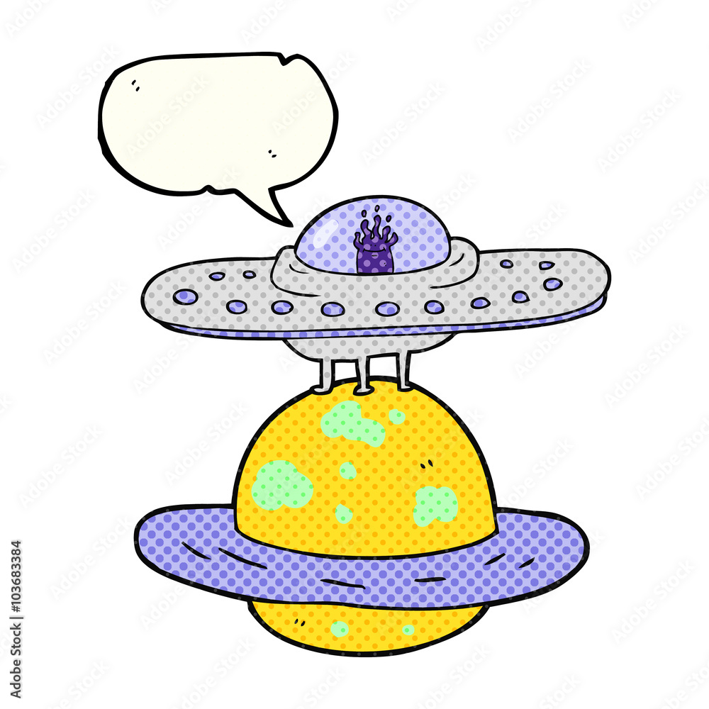 comic book speech bubble cartoon flying saucer comic book speech bubble cartoon flying saucer