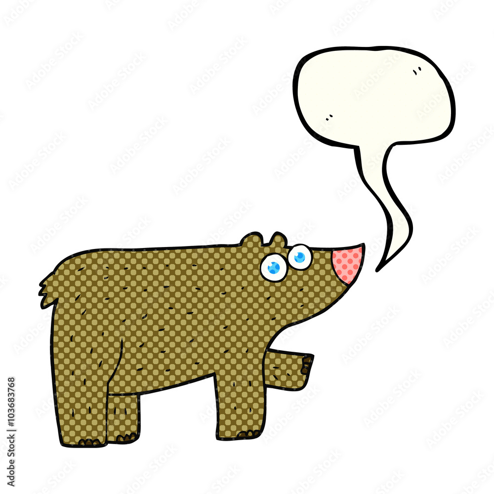 comic book speech bubble cartoon bear comic book speech bubble cartoon bear