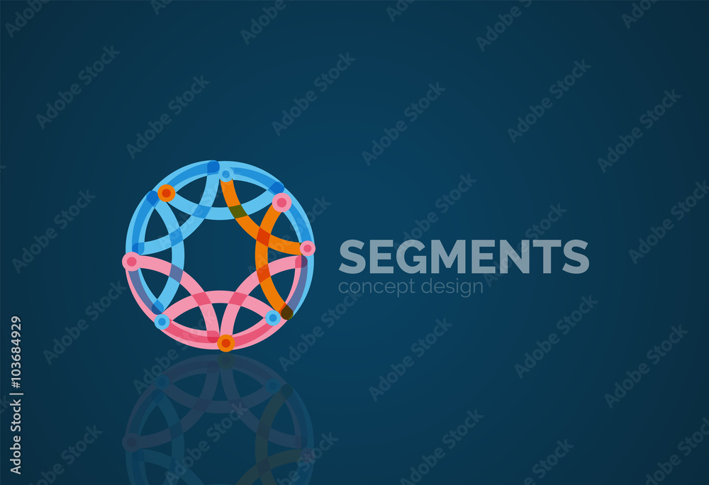 Vector outline minimal abstract geometric logo