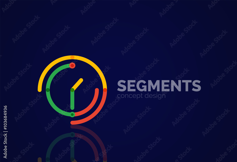 Vector outline minimal abstract geometric logo Vector outline minimal abstract geometric logo