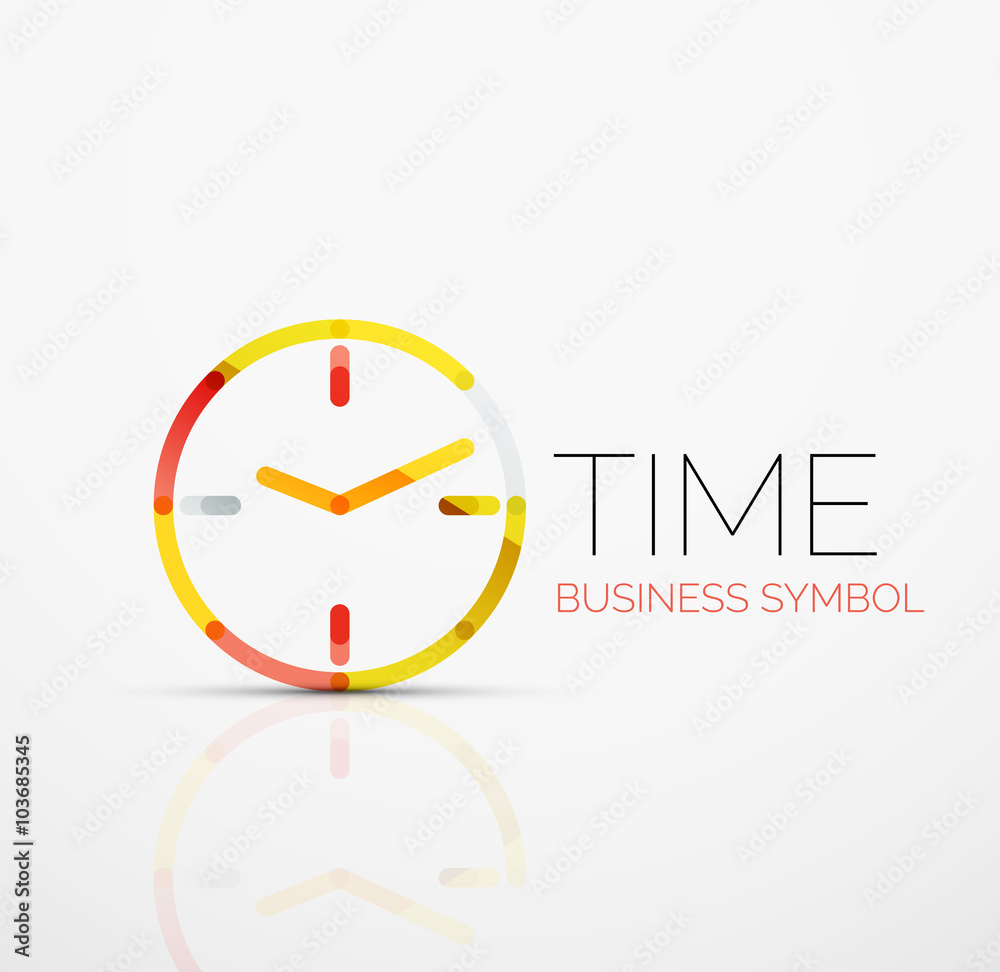 Vector abstract logo idea, time concept or clock business icon. Creative logotype design template Vector abstract logo idea, time concept or clock business icon. Creative logotype design template