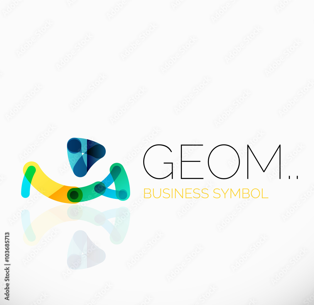 Logo, linear abstract geometric icon Logo, linear abstract geometric icon