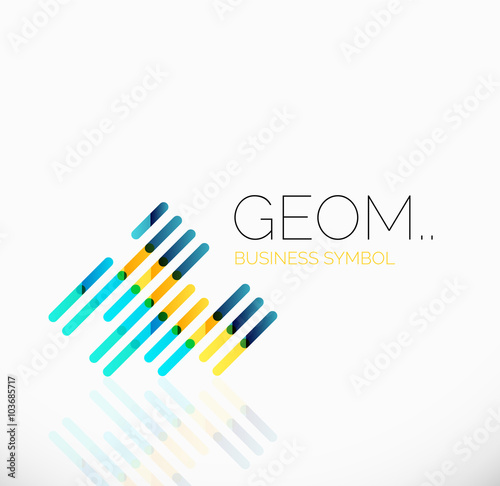 Logo  linear abstract geometric icon