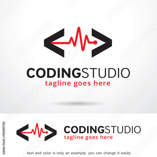 Free Download Coding Studio Logo Template Design Vector - GFXLoad