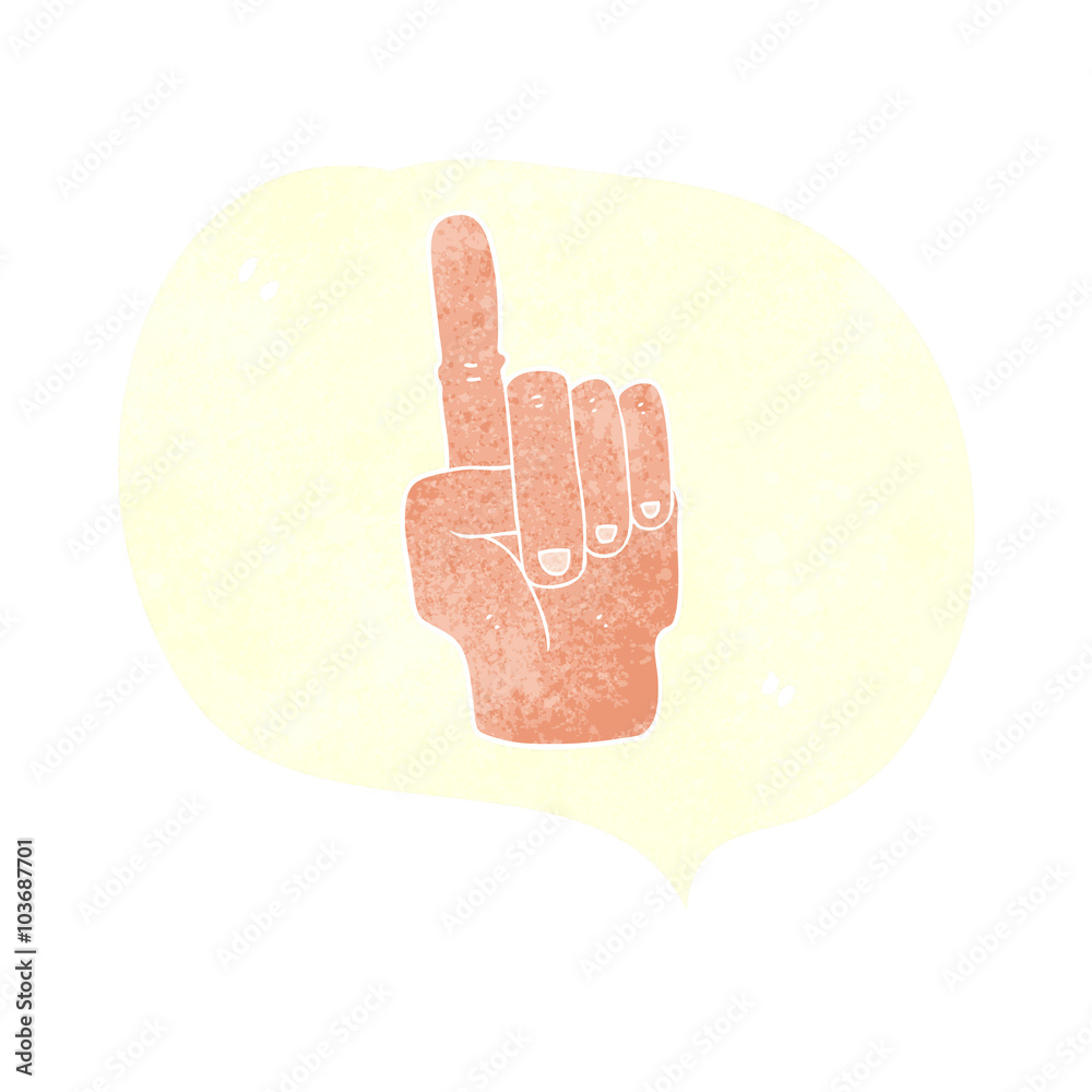 retro speech bubble cartoon pointing hand retro speech bubble cartoon pointing hand
