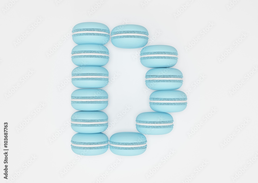3d rendering of the letter D in Macaron Style on a white isolated background. 3d rendering of the letter D in Macaron Style on a white isolated background.