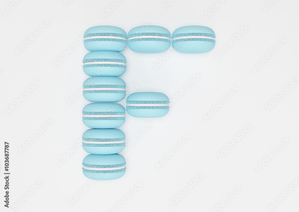 3d rendering of the letter F in Macaron Style on a white isolated background. 3d rendering of the letter F in Macaron Style on a white isolated background.