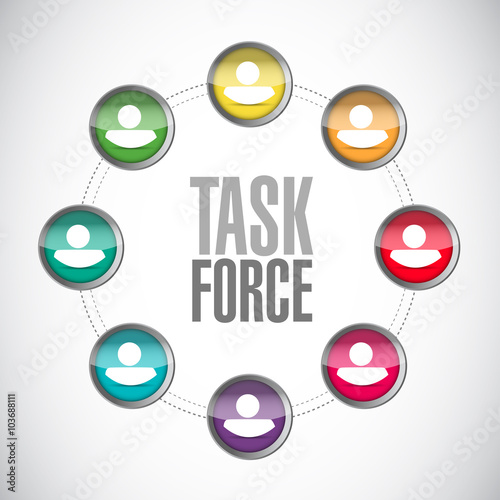 Φωτογραφία task force people network sign concept