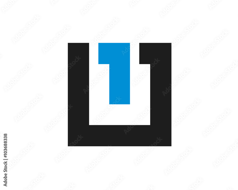 monogram anagram of initial letter U 1 Logo monogram anagram of initial letter U 1 Logo
