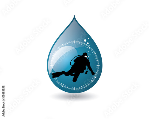 Water pressure gauge scuba