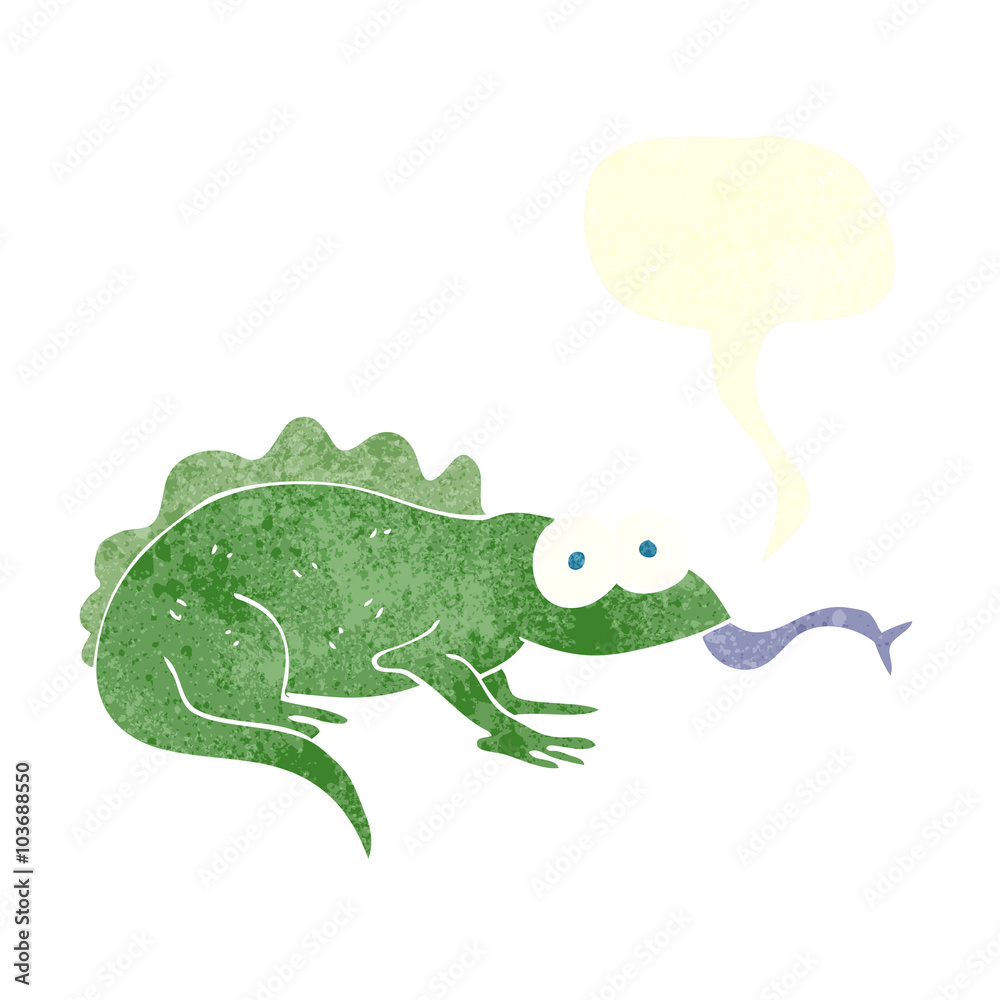 retro speech bubble cartoon lizard retro speech bubble cartoon lizard