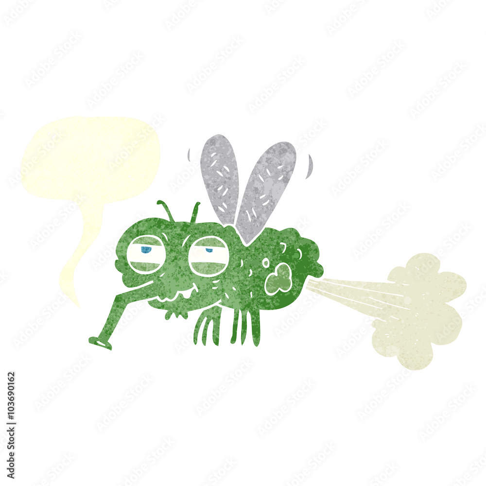 retro speech bubble cartoon gross farting fly retro speech bubble cartoon gross farting fly