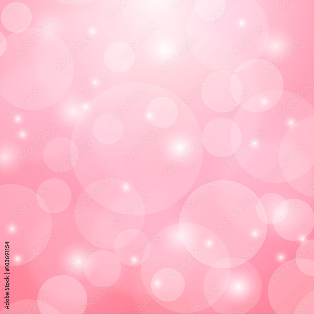 Abstract pink bokeh light background. Vector illustration.