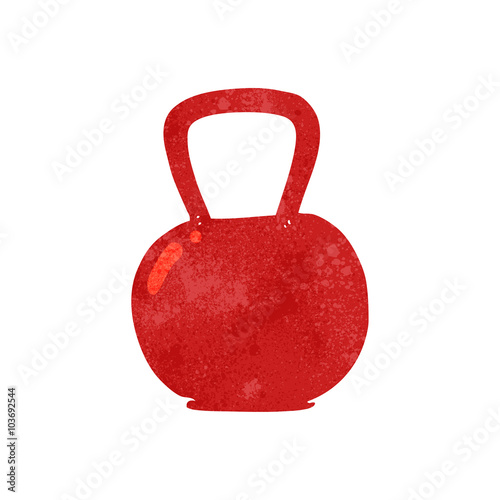 retro cartoon kettle bell